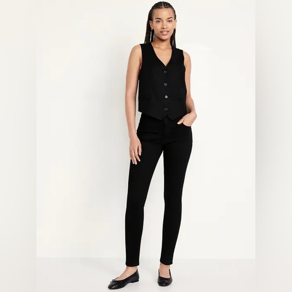Old Navy Pants - Old Navy Women's Super Skinny Mid-rise Black Jeans